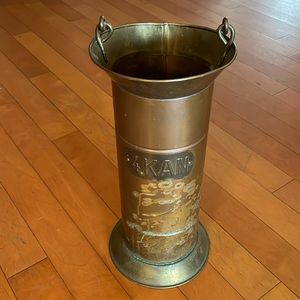 Vintage 4KAN umbrella holder brass